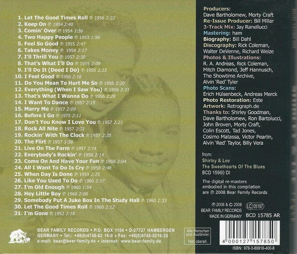 Shirley And Lee - Rock (CD) Bear Family Records CD 4000127157850