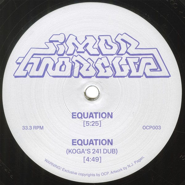 Simon Moncler – Data Streams EP (12", OCP, 2020) Back Cover