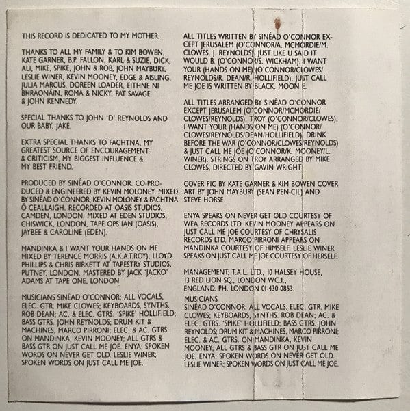 Sinéad O'Connor - The Lion And The Cobra on Ensign at Further Records