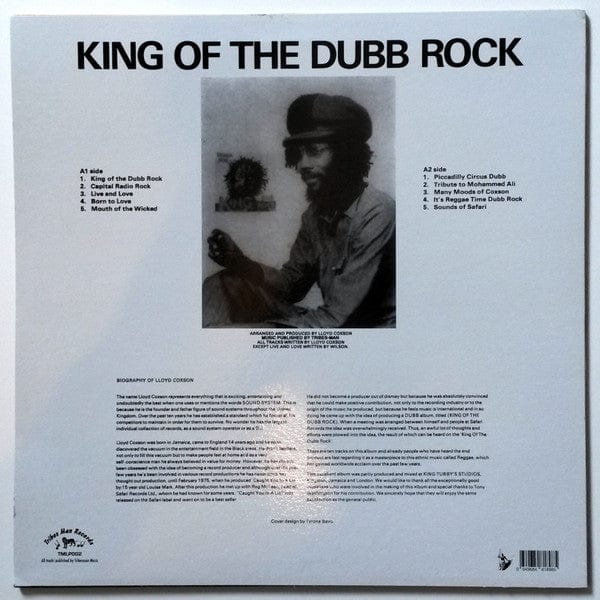 Sir Coxson Sound – King Of The Dub Rock (LP, Tribes Man Records, 2017) Back Cover