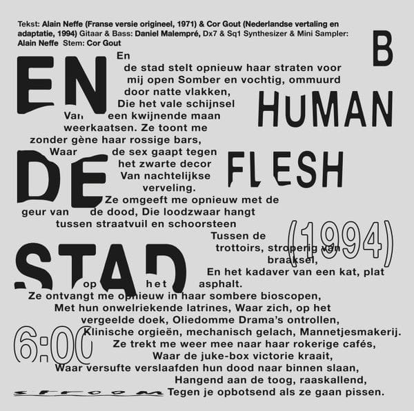 Smalts Human Flesh – Periodiciteit / En De Stad (7", Stroom, 2020) Back Cover