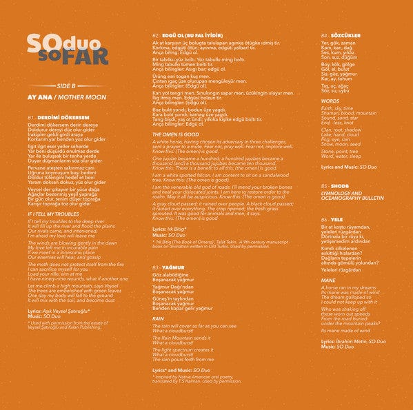 SO Duo – So Far (2xLP, Gatefold, Rumi Sounds, 2021) Image 5