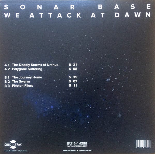 Sonar Base - We Attack At Dawn (12") Deeptrax Records Vinyl 3267528336906