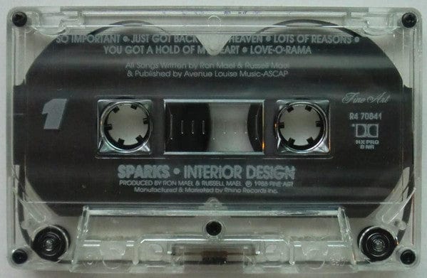 Sparks – Interior Design (Cassette, Rhino Records, 1988) Image 5