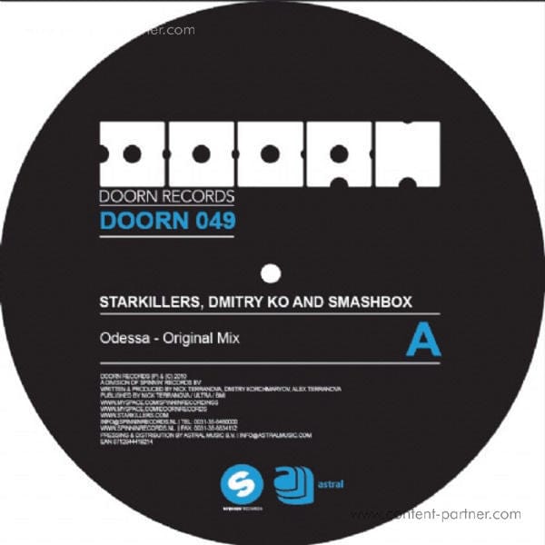 Starkillers Dmitry Ko SmashBOX – Odessa (12", Doorn Records, 2010) Front Cover