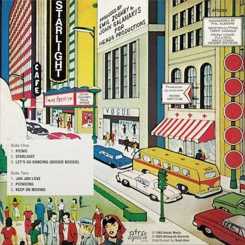 Starlight – Starlight (LP, Afrosynth Records, 2023) Back Cover