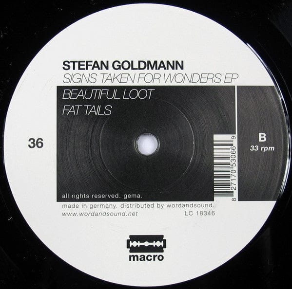 Stefan Goldmann – Signs Taken For Wonders EP (12", Macro, 2014) Image 4
