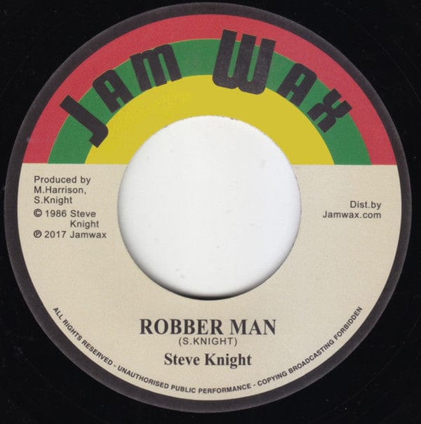 Steve Knight – Robber Man (7", Jamwax, 2017) Front Cover