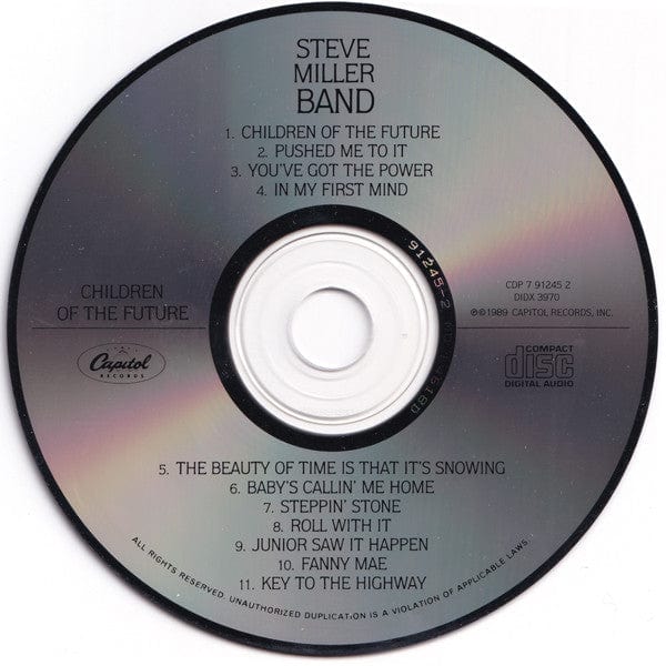 Steve Miller Band - Children Of The Future (CD) Capitol Records CD 077779124527