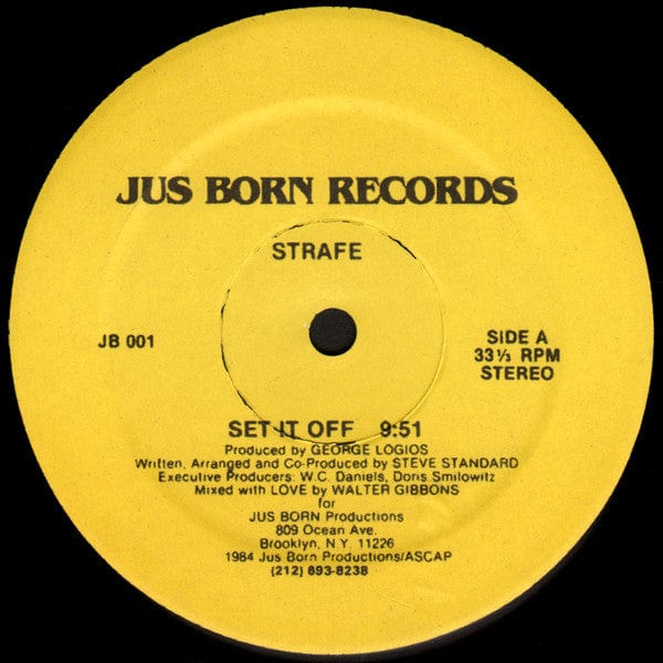 Strafe - Set It Off (12") Jus Born Records (2) Vinyl