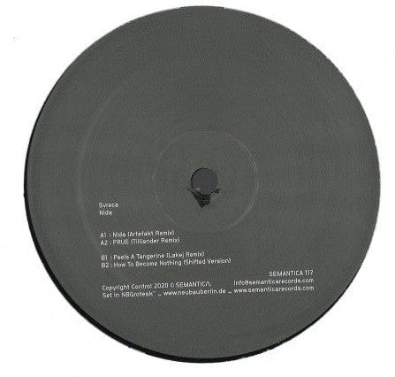 Svreca – Nida (12", Semantica Records, 2021) Back Cover