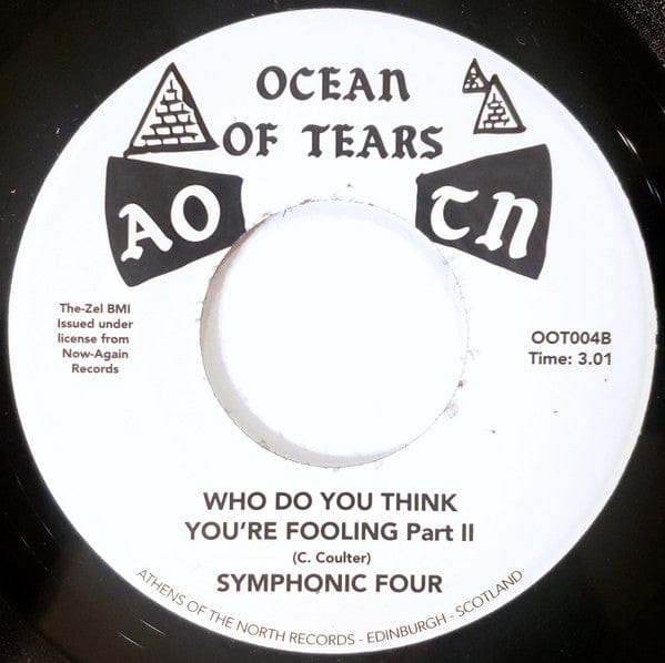 Symphonic Four – Who Do You Think You're Fooling (7", Ocean Of Tears, 2019) Back Cover