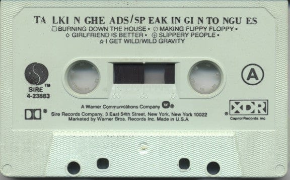 Talking Heads – Speaking In Tongues (Cassette, Sire) Back Cover