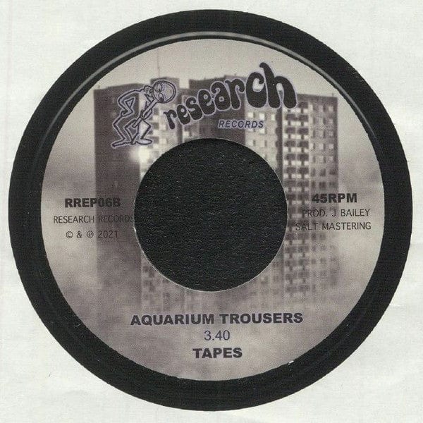 Tapes – Sauna Research / Aquarium Trousers (7", Research Records, 2021) Back Cover