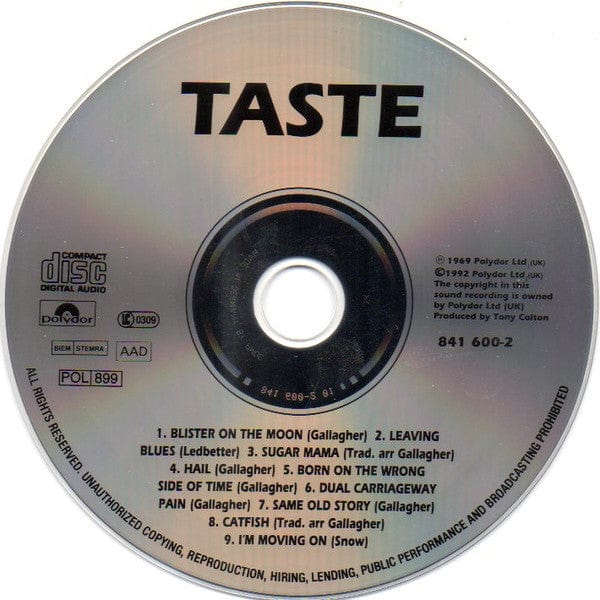 Taste (2) - Taste (CD) Polydor CD 042284160025