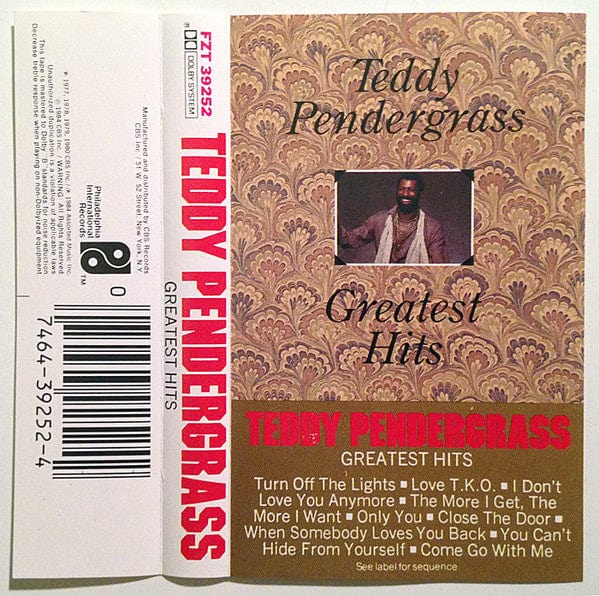 Teddy Pendergrass - Greatest Hits (Cassette) Philadelphia International Records,Philadelphia International Records Cassette 07464392524