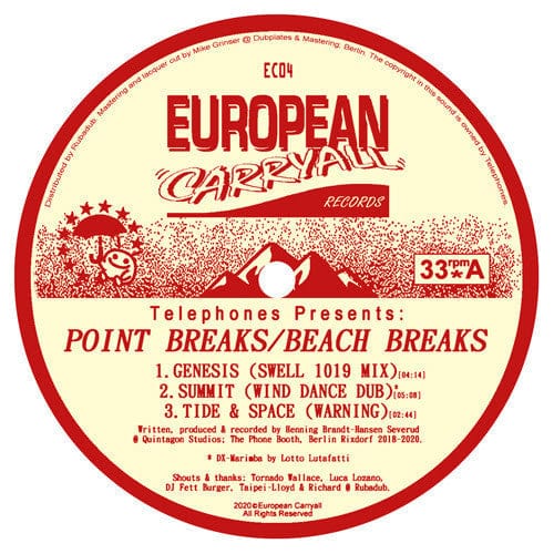 Telephones – Point Breaks / Beach Breaks (12", European Carryall, 2020) Front Cover