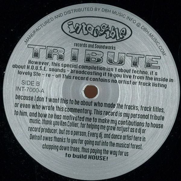 Terrence Parker - Tribute (12") Intangible Records & Soundworks Vinyl