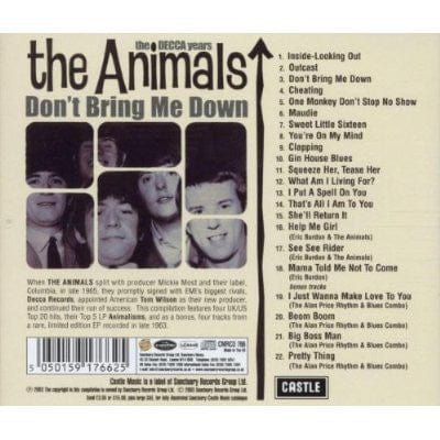 The Animals - Don't Bring Me Down - The Decca Years (CD) Castle Music CD 5050159176625