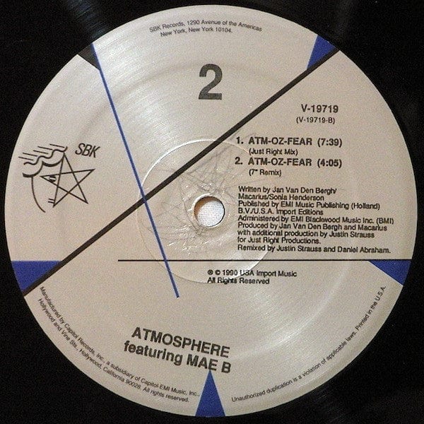 The Atmosphere* Introducing Mae B - Atm-Oz-Fear (12") on Further Records at Further Records