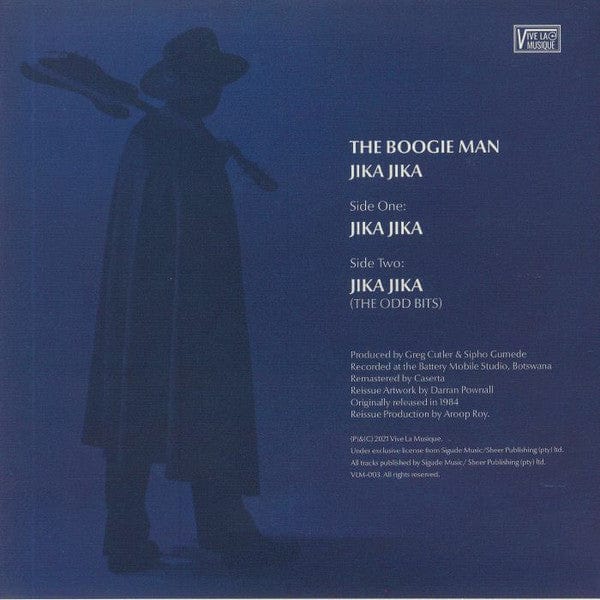 The Boogie Man – Jika Jika (7", Vive La Musique, 2021) Back Cover