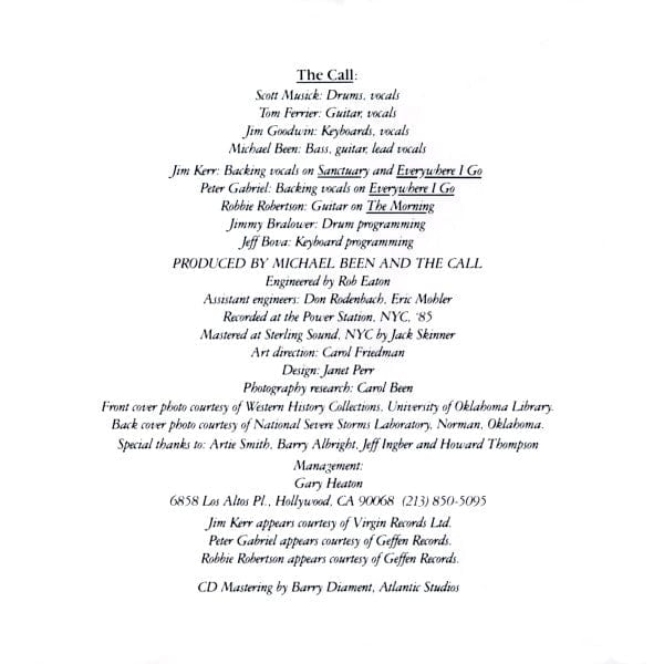 The Call - Reconciled (CD) Elektra,Elektra CD 075596044028