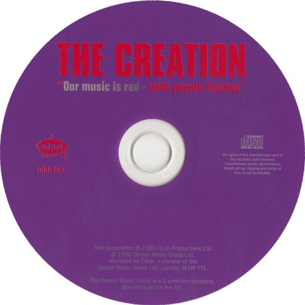 The Creation (2) - Our Music Is Red - With Purple Flashes (CD) Edsel Records,Demon Records CD 740155485726
