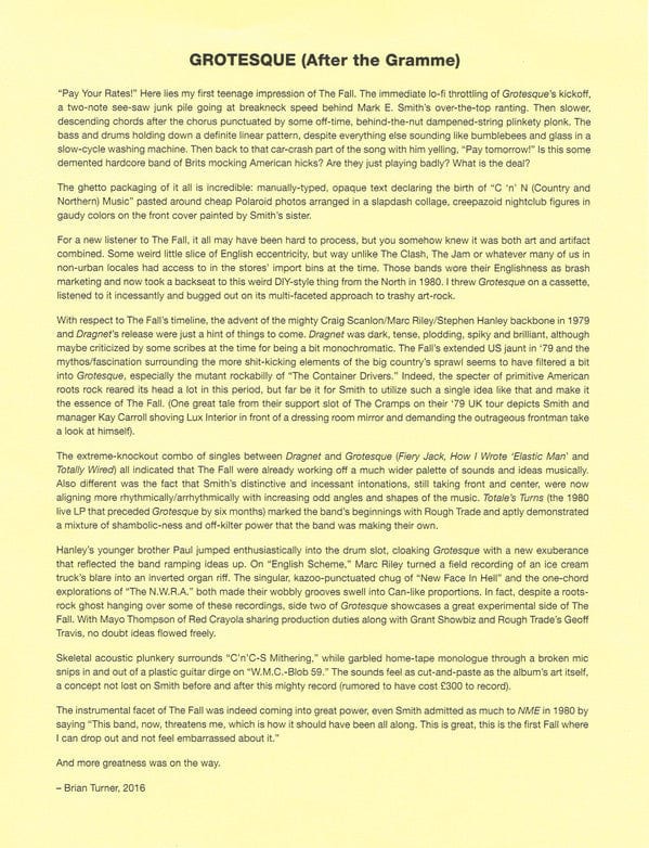 The Fall – Grotesque (After The Gramme) (LP, Superior Viaduct, 2016) Image 5