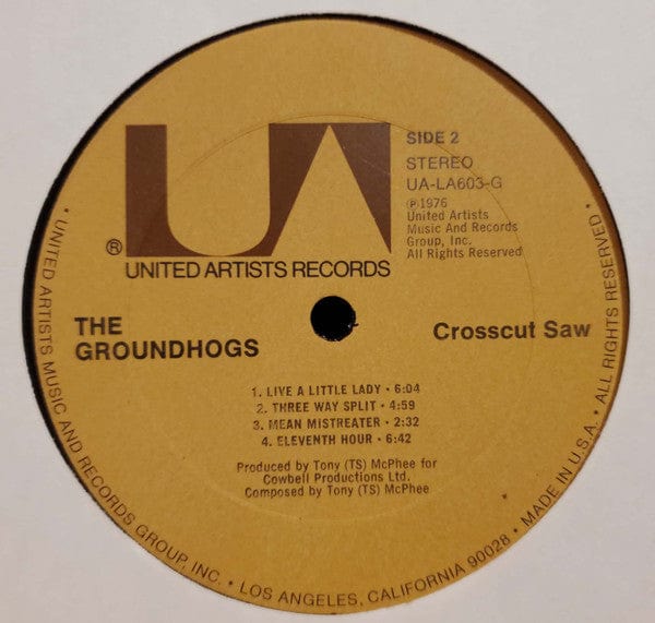 The Groundhogs – Crosscut Saw (LP, Terre Haute Pressing, United Artists Records, 1976) Image 4