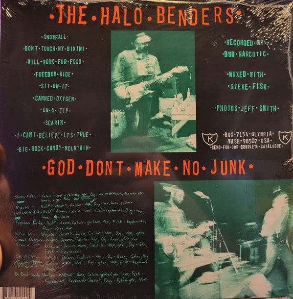 The Halo Benders – God Don't Make No Junk (LP, K, 2021) Back Cover