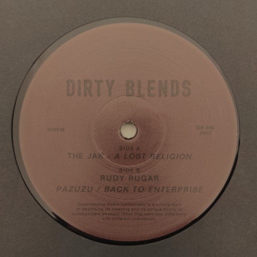 The Jak Rudy Rugar – A Lost Religion (12", Dirty Blends, 2022) Front Cover