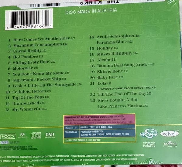 The Kinks - Everybody's In Show-Biz - Everybody's A Star (SACD) Velvel SACD 634677981661