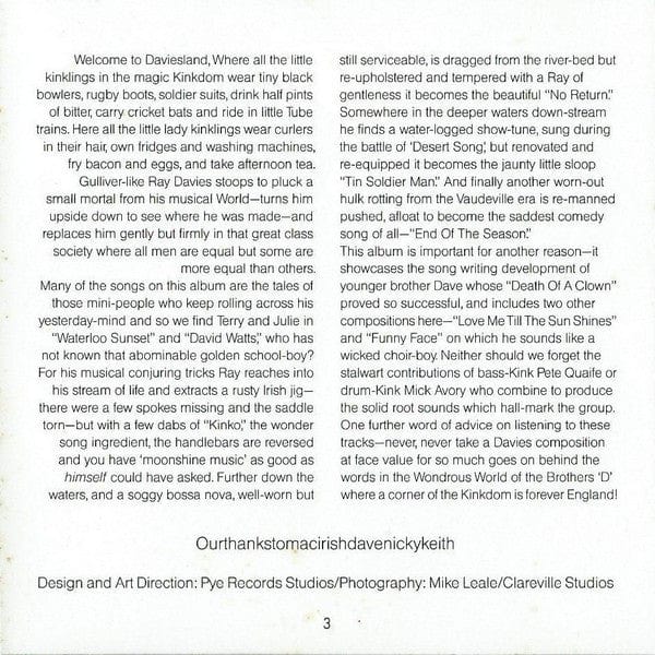 The Kinks - Something Else By The Kinks (CD) Reprise Records CD 075992621625