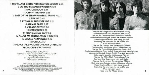 The Kinks – The Kinks Are The Village Green Preservation Society (CD, Reprise Records, 1990) Image 5