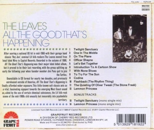 The Leaves - All The Good That's Happening (CD) Grapefruit Records CD 5013929181922