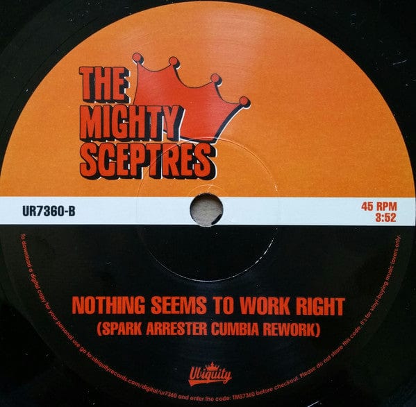 The Mighty Sceptres – Shy As A Butterfly / Nothing Seems To Work Right (7", Ubiquity, 2016) Back Cover