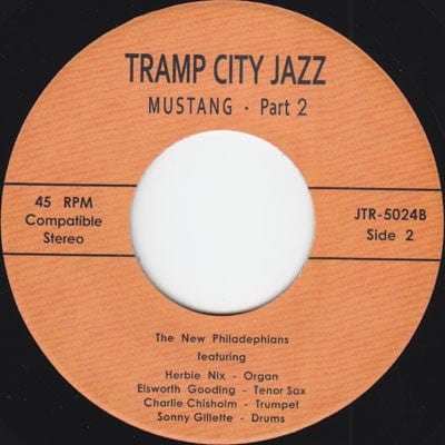 The New Philadelphians – Mustang (7", Tramp Records, 2021) Back Cover