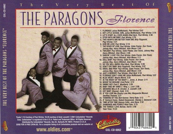 The Paragons – The Very Best Of The Paragons "Florence" (CD, Collectables, 2001) Image 5