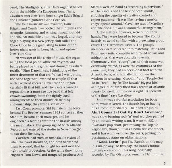 The Rascals - The Very Best Of The Rascals (CD) Rhino Records (2) CD 081227127725