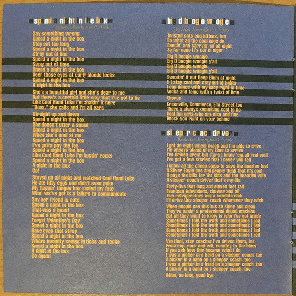 The Reverend Horton Heat* - Spend A Night In The Box (CD) Time Bomb Recordings CD 709304353422