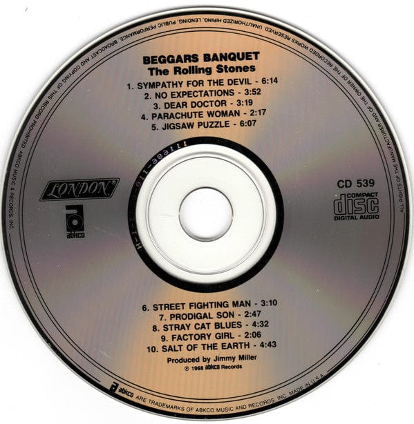 The Rolling Stones – Beggars Banquet (CD, ABKCO, 1986) Image 4