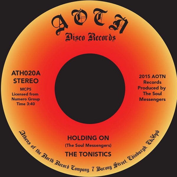 The Tonistics – Holding On (7", Athens Of The North, 2015) Front Cover