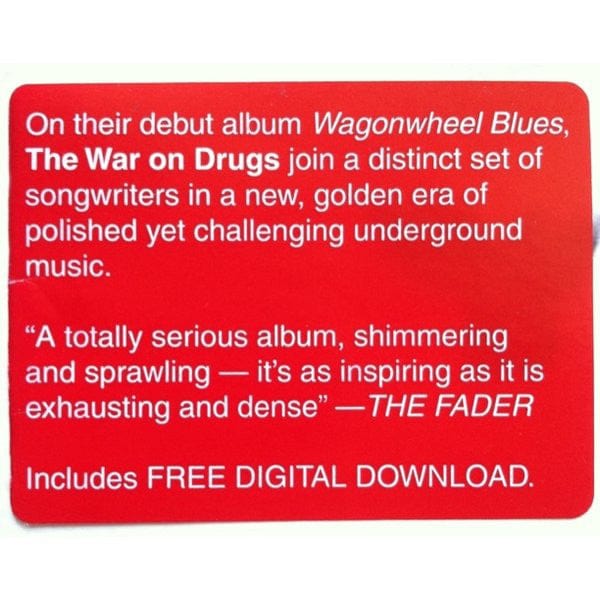 The War On Drugs – Wagonwheel Blues (LP, Secretly Canadian, 2008) Image 8