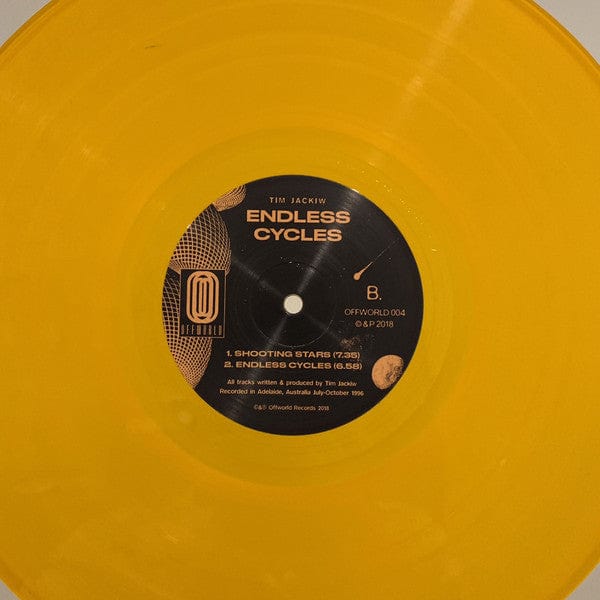 Tim Jackiw – Endless Cycles (12", Orange Transparent, Offworld Records, 2019) Image 3