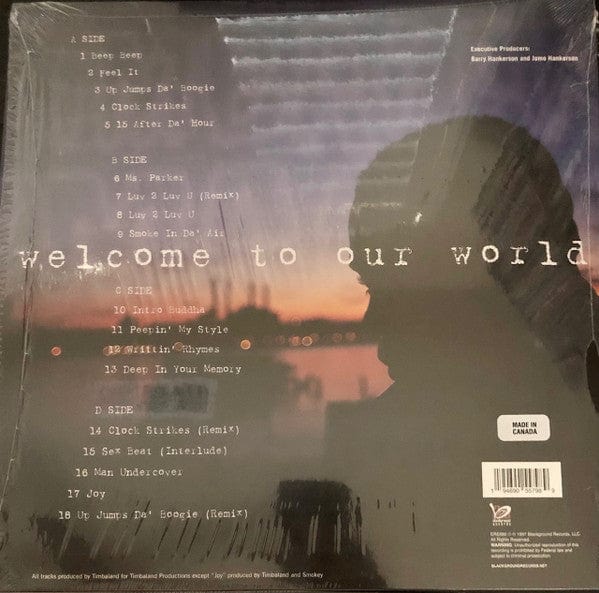 Timbaland & Magoo – Welcome To Our World (2xLP, Blackground Records, 2022) Back Cover