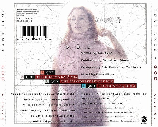 Tori Amos – God (CD, EastWest, 1994) Image 4