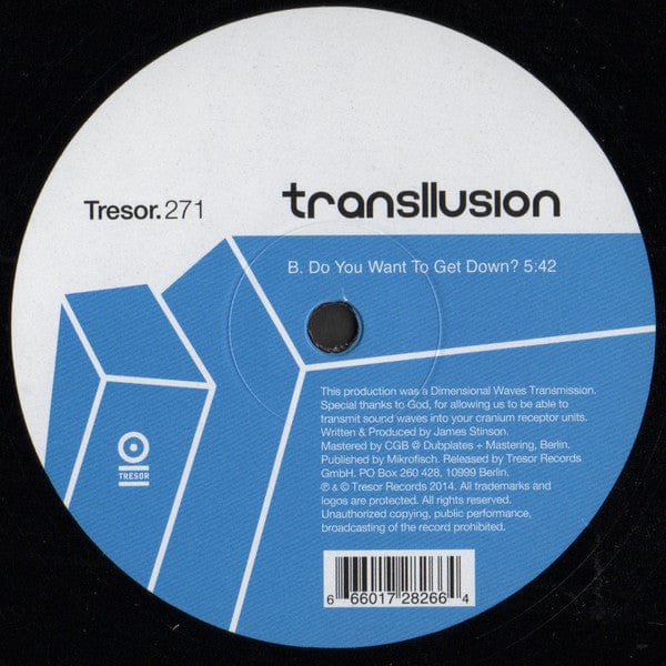 Transllusion - Mind Over Positive And Negative Dimensional Matter (12", RE, RM) Tresor