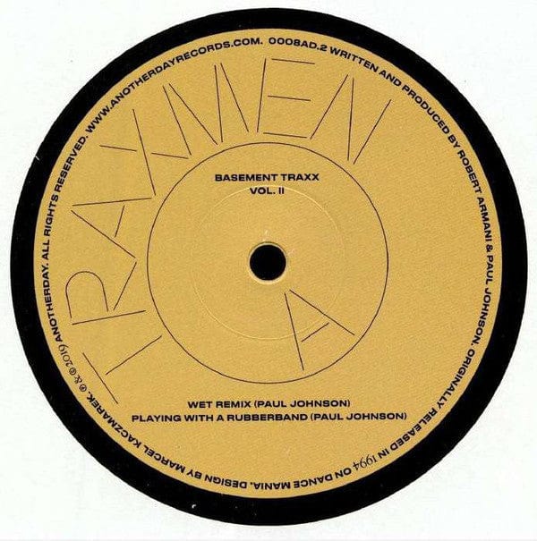 Traxmen – Basement Traxx Vol. II (12", Anotherday Records, 2019) Front Cover