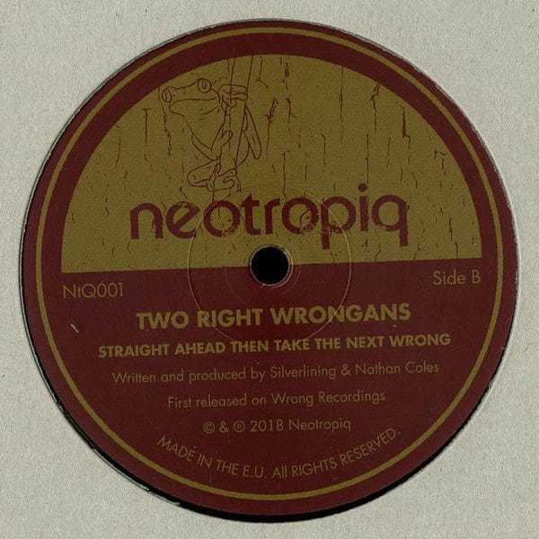 Two Right Wrongans – System Error (12", Neotropiq, 2018) Back Cover