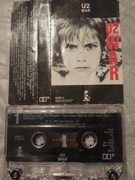 U2 – War (Cassette, Island Records) Front Cover